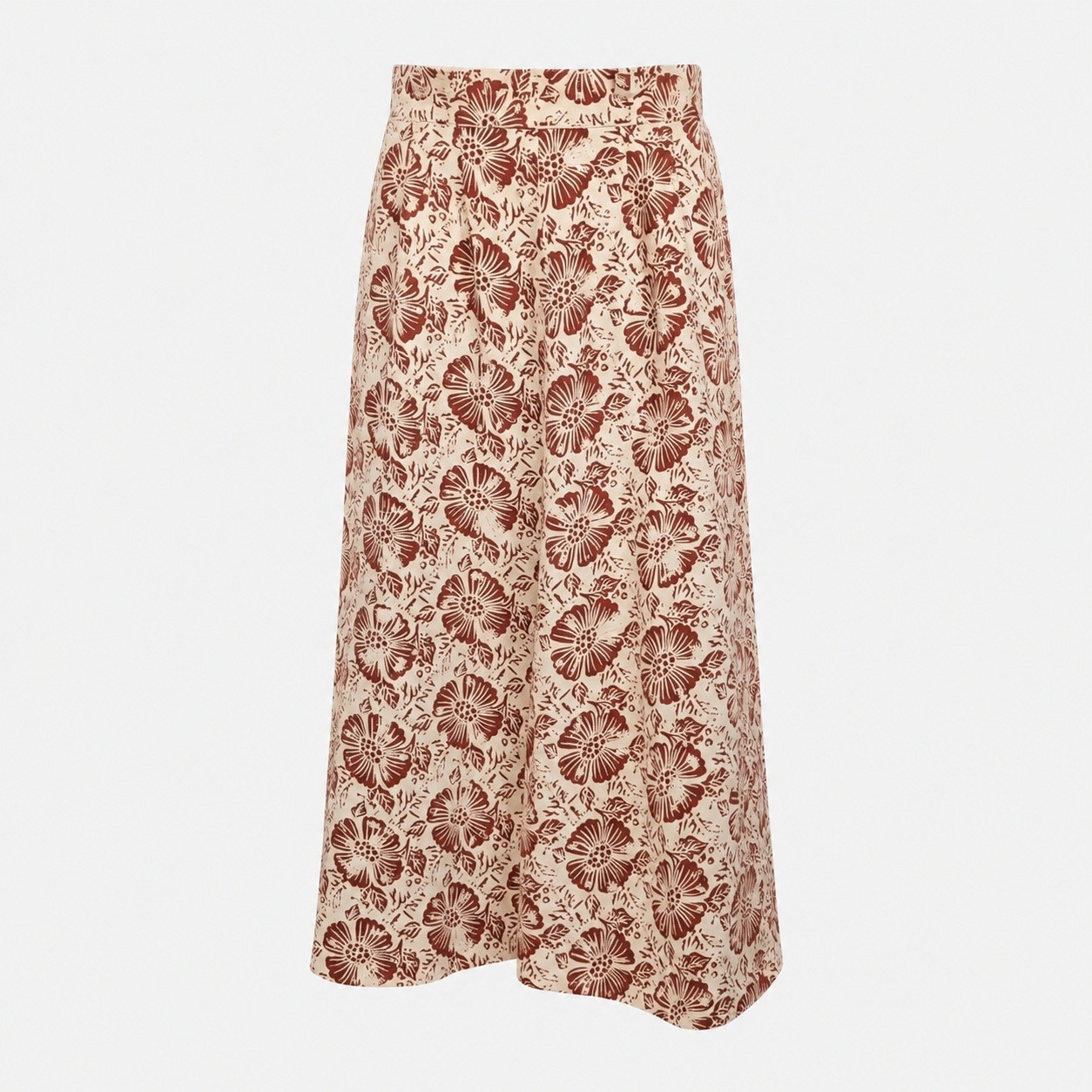 Vintage Jones New York Skirt Mod Abstract Floral Midi Pencil Aline Womens M